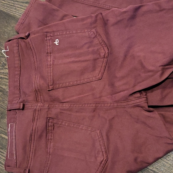 💯Auth rag & bone burgundy skinny high waist Jeans Size 26 - Picture 7 of 7